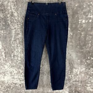Spanx Size M Casual Stretch Skinny Jeans Denim Pants Blue Zip